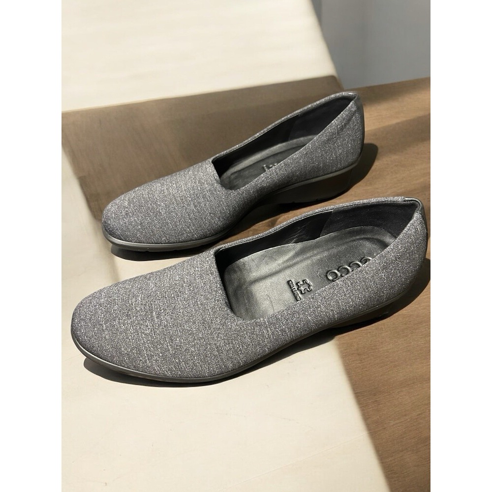 ECCO Felicia Stretch Slip-On Wedge Loafers Dark Heathered Grey‎ EU 41 US 10-10.5